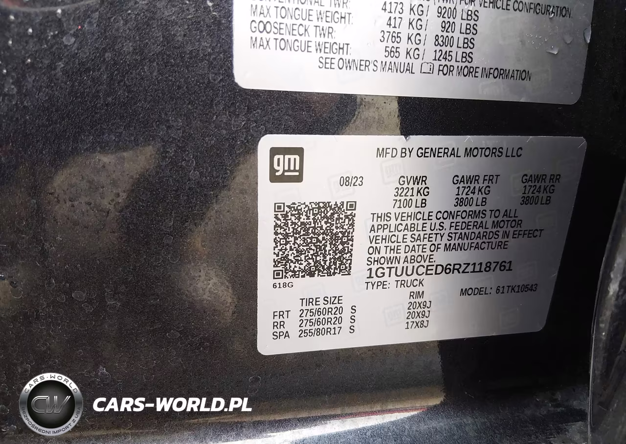2024 GMC Sierra 1500 4Wd Short Box Elevation With 3Sb VIN:1GTUUCED6RZ118761 - 9