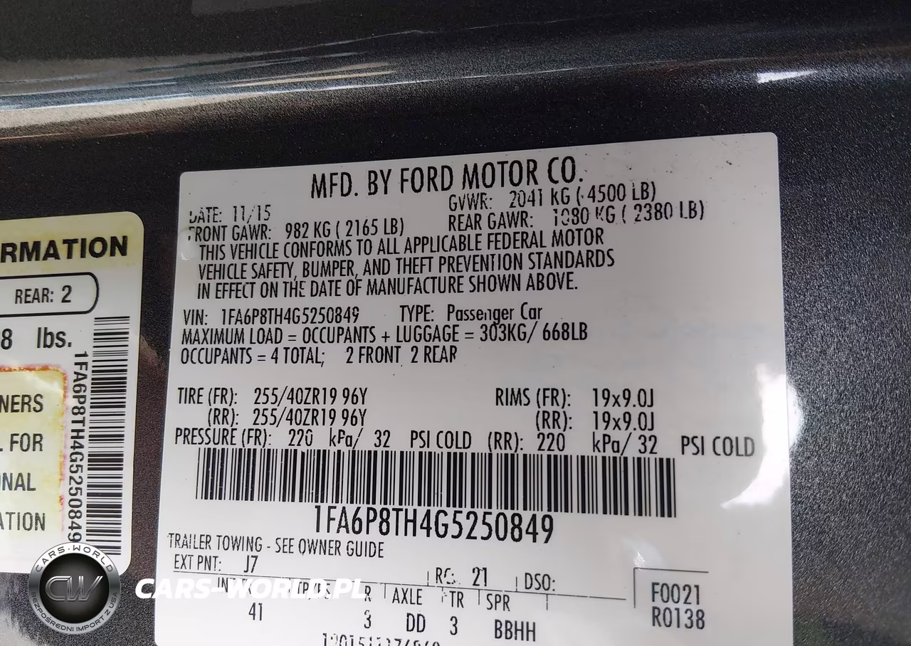 2016 Ford Mustang Ecoboost VIN:1FA6P8TH4G5250849 - 9