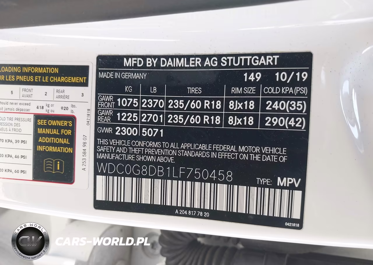 2020 Mercedes-Benz Glc 300 VIN:WDC0G8DB1LF750458 - 9