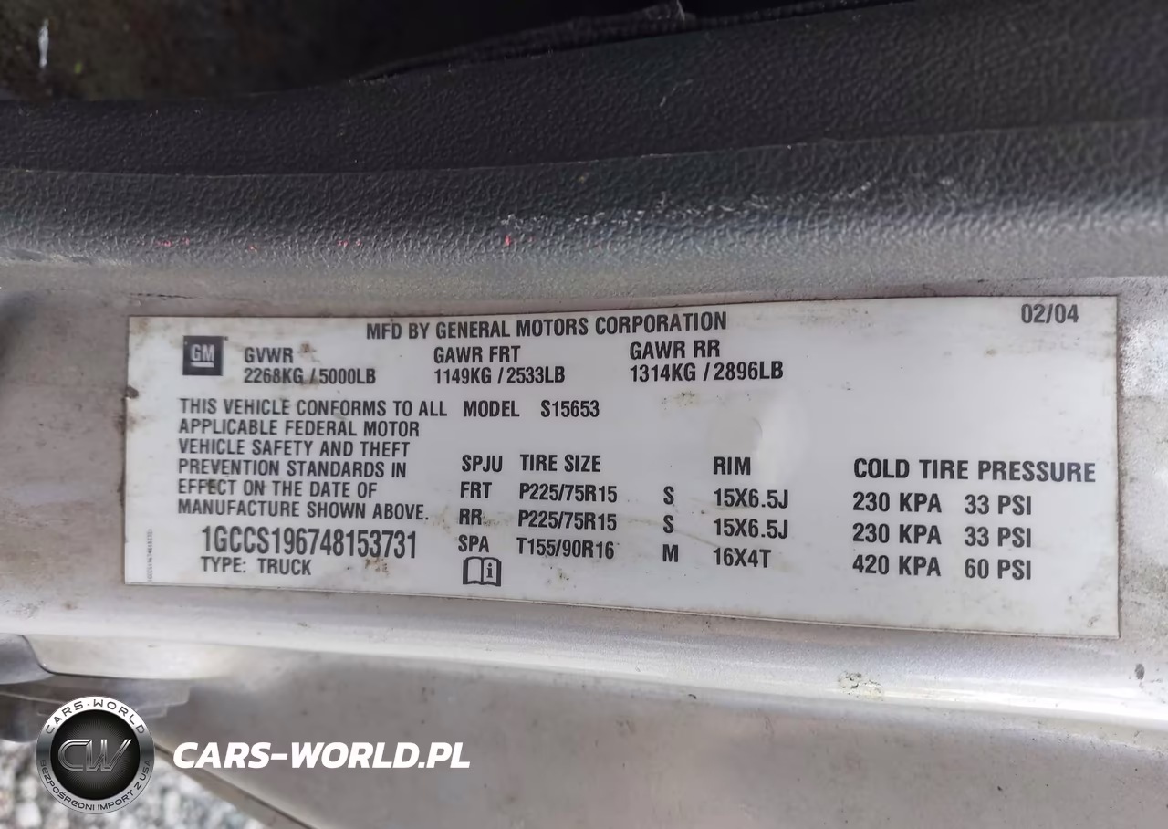 2004 Chevrolet Colorado Ls VIN:1GCCS196748153731 - 9