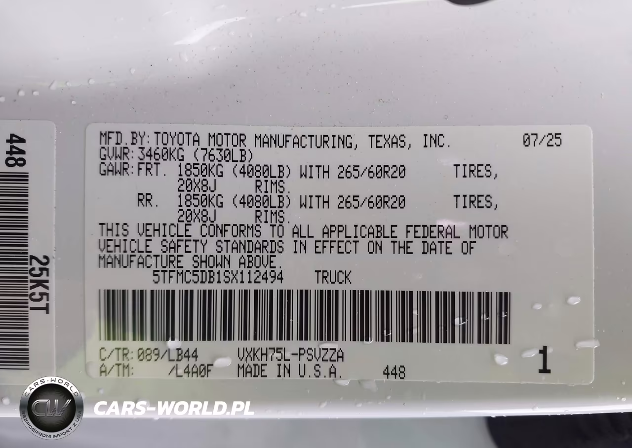 2025 Toyota Tundra Hybrid 1794 Edition Crewmax 5.5' Bed VIN:5TFMC5DB1SX112494 - 9
