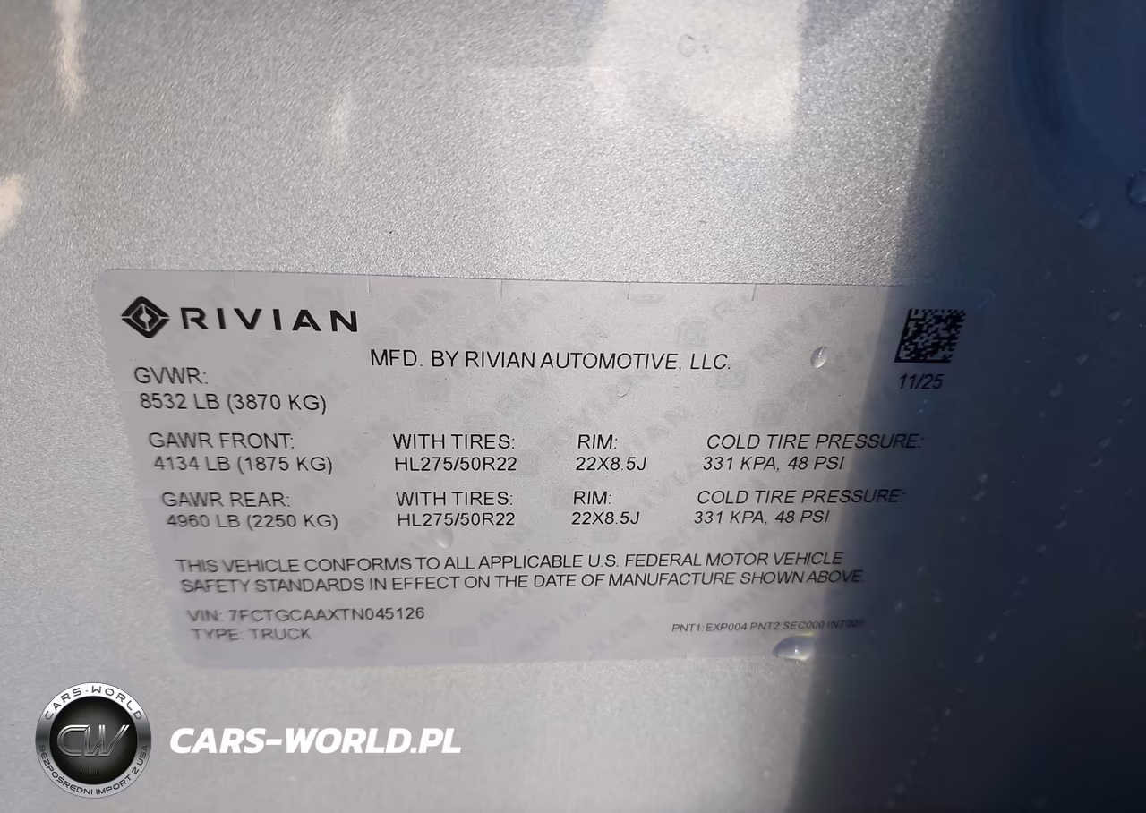 2026 Rivian R1T Dual Motor Max Pack-Performance Dual Motor Max Pack VIN:7FCTGCAAXTN045126 - 9