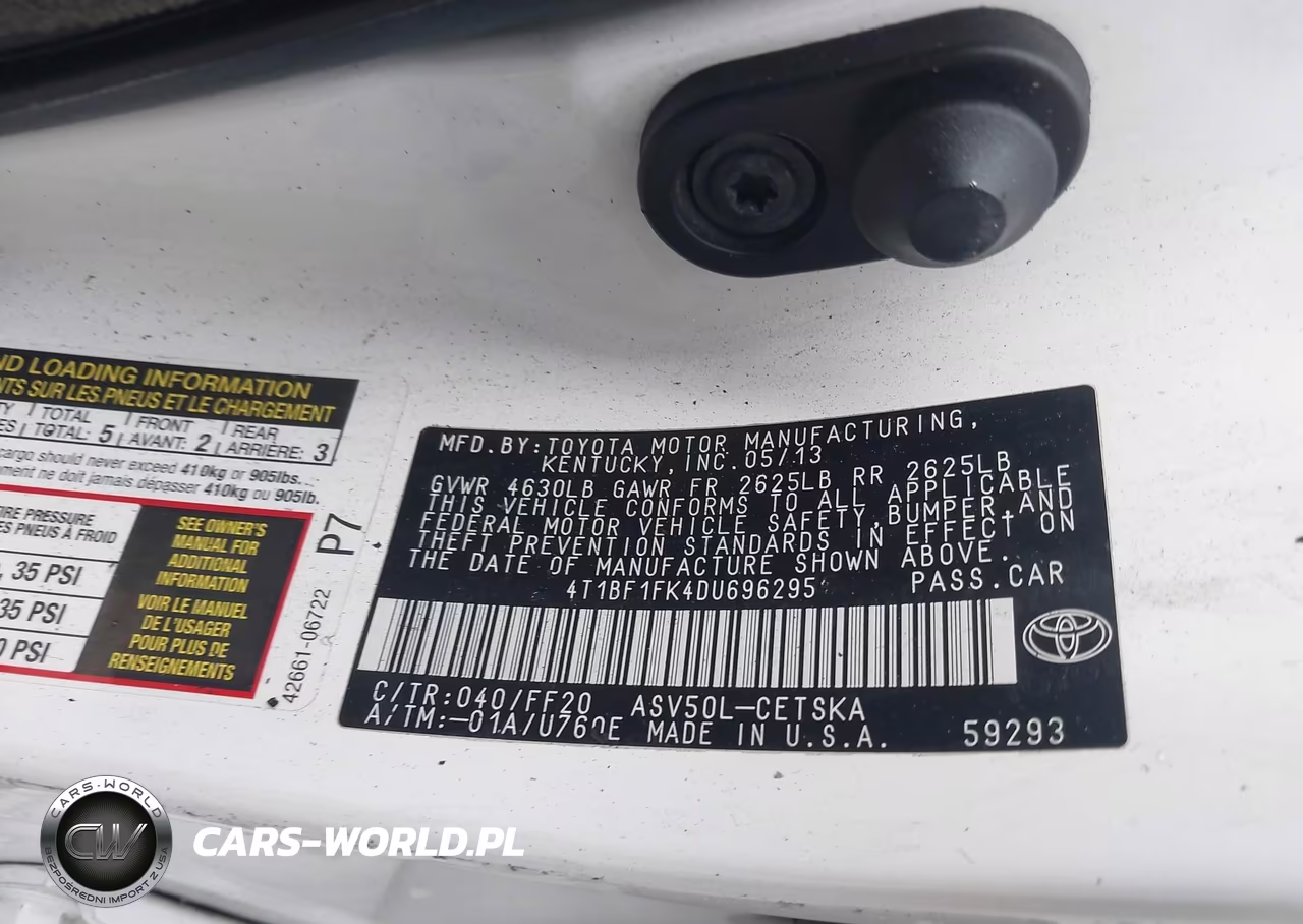 2013 Toyota Camry Se VIN:4T1BF1FK4DU696295 - 9
