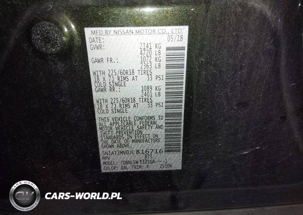 2018 Nissan Rogue Sl VIN:5N1AT2MV0JC816716 - 9