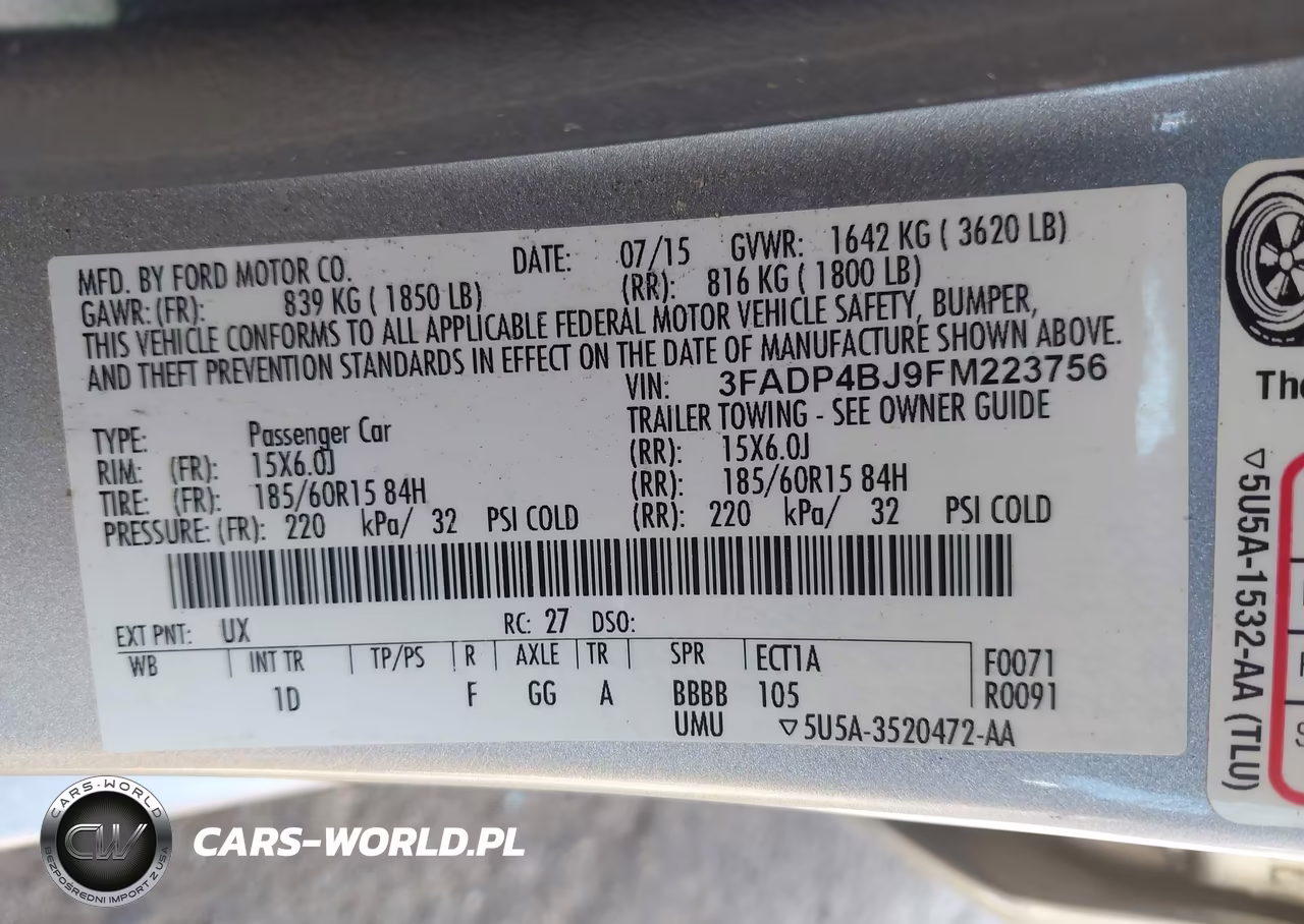 2015 Ford Fiesta Se VIN:3FADP4BJ9FM223756 - 9