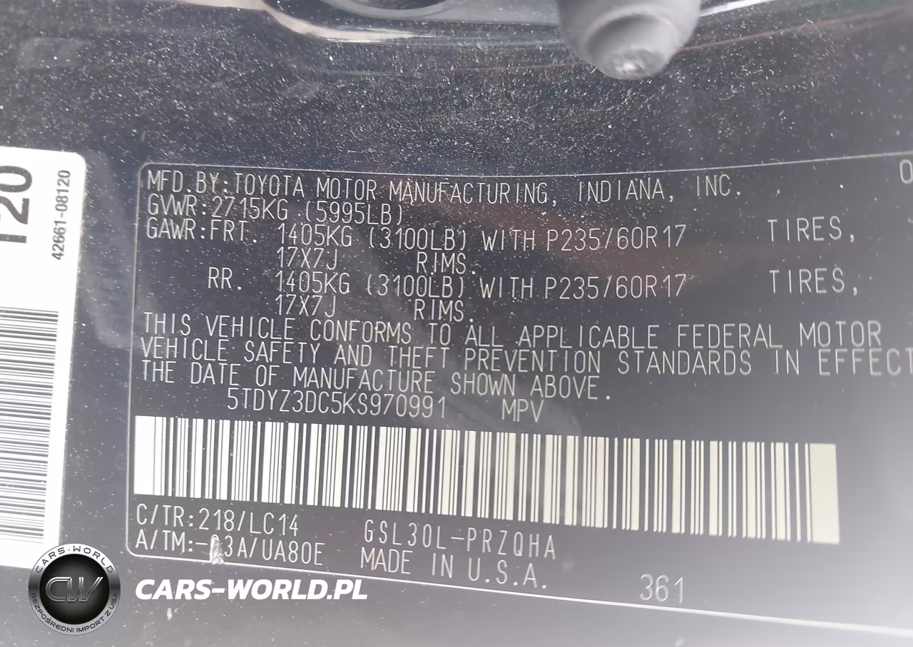 2019 Toyota Sienna Xle 8 Passenger VIN:5TDYZ3DC5KS970991 - 9