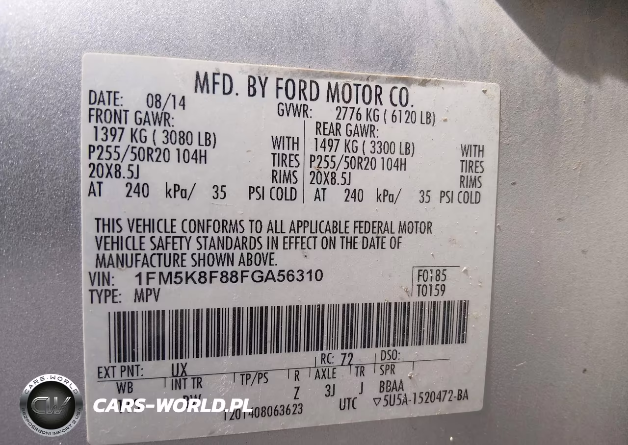 2015 Ford Explorer Limited VIN:1FM5K8F88FGA56310 - 9