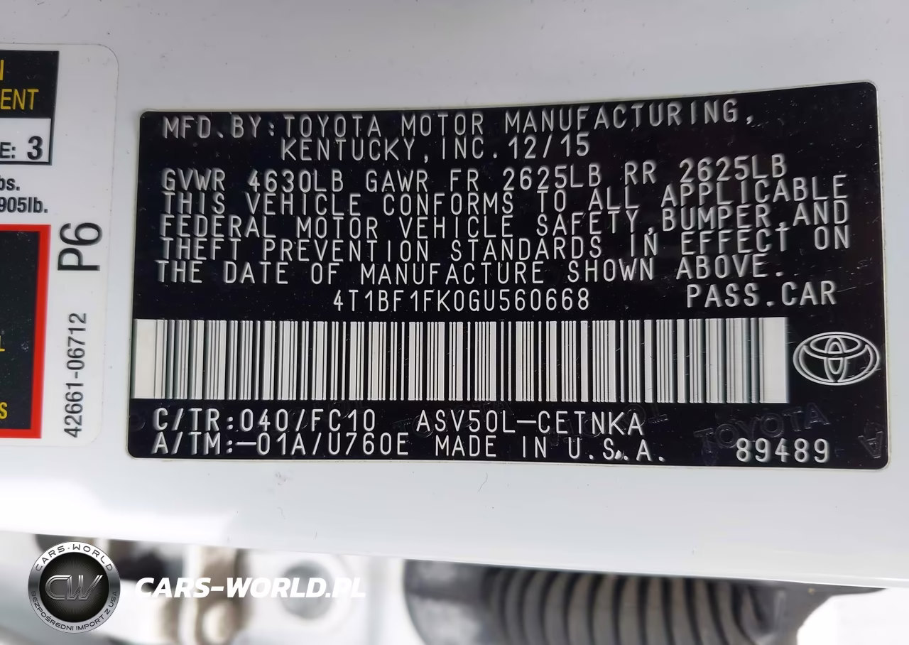 2016 Toyota Camry Le VIN:4T1BF1FK0GU560668 - 9