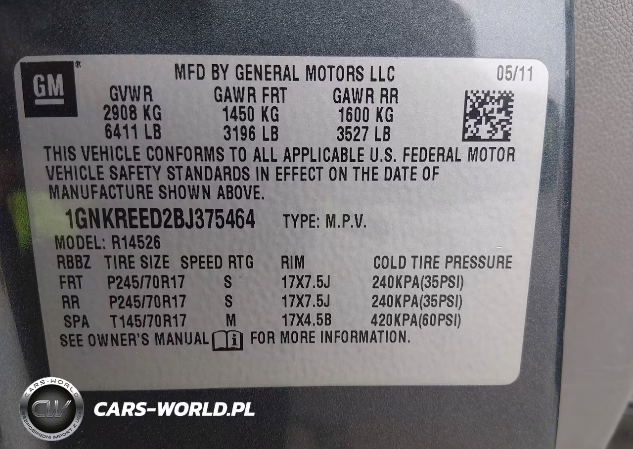 2011 Chevrolet Traverse Ls VIN:1GNKREED2BJ375464 - 9