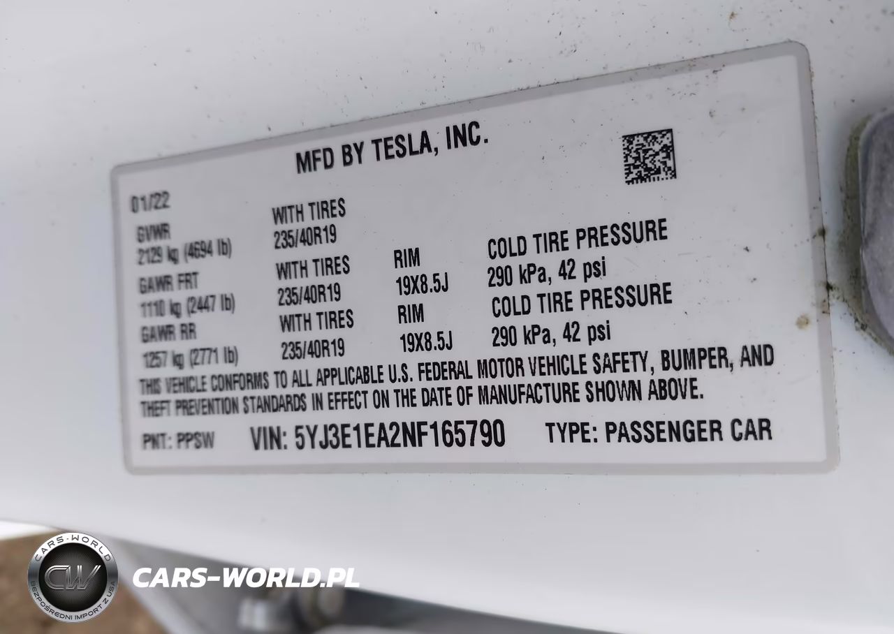 2022 Tesla Model 3 Rear-Wheel Drive VIN:5YJ3E1EA2NF165790 - 9