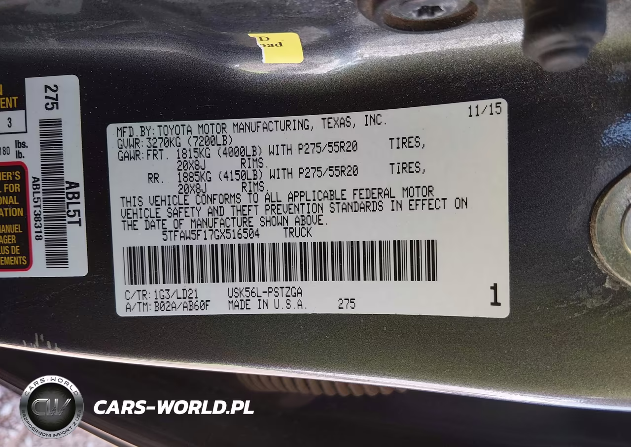 2016 Toyota Tundra 1794 5.7L V8 VIN:5TFAW5F17GX516504 - 9
