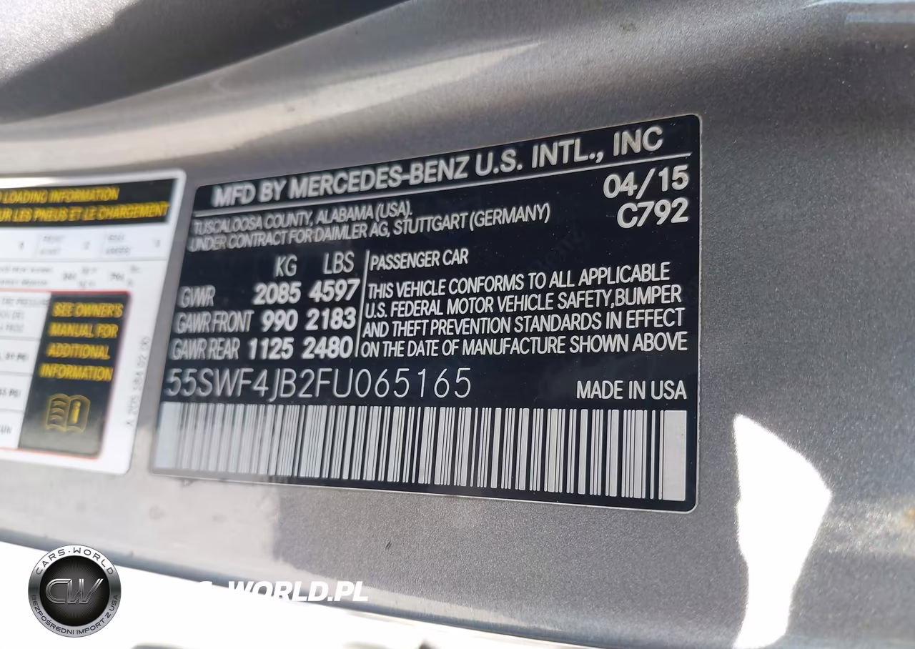 2015 Mercedes-Benz C 300 Luxury-Sport VIN:55SWF4JB2FU065165 - 9