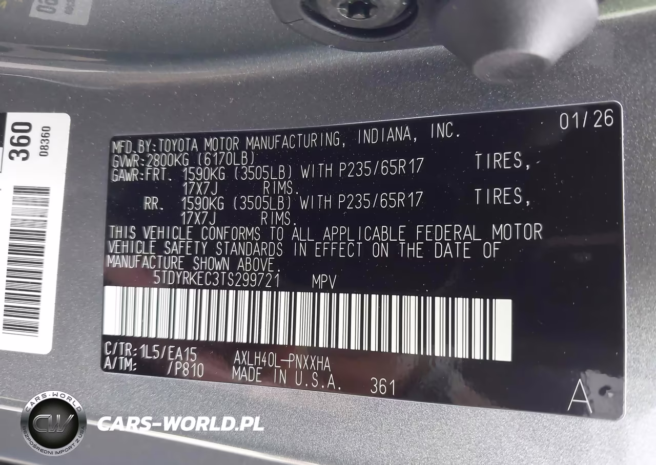 2026 Toyota Sienna Xle VIN:5TDYRKEC3TS299721 - 9