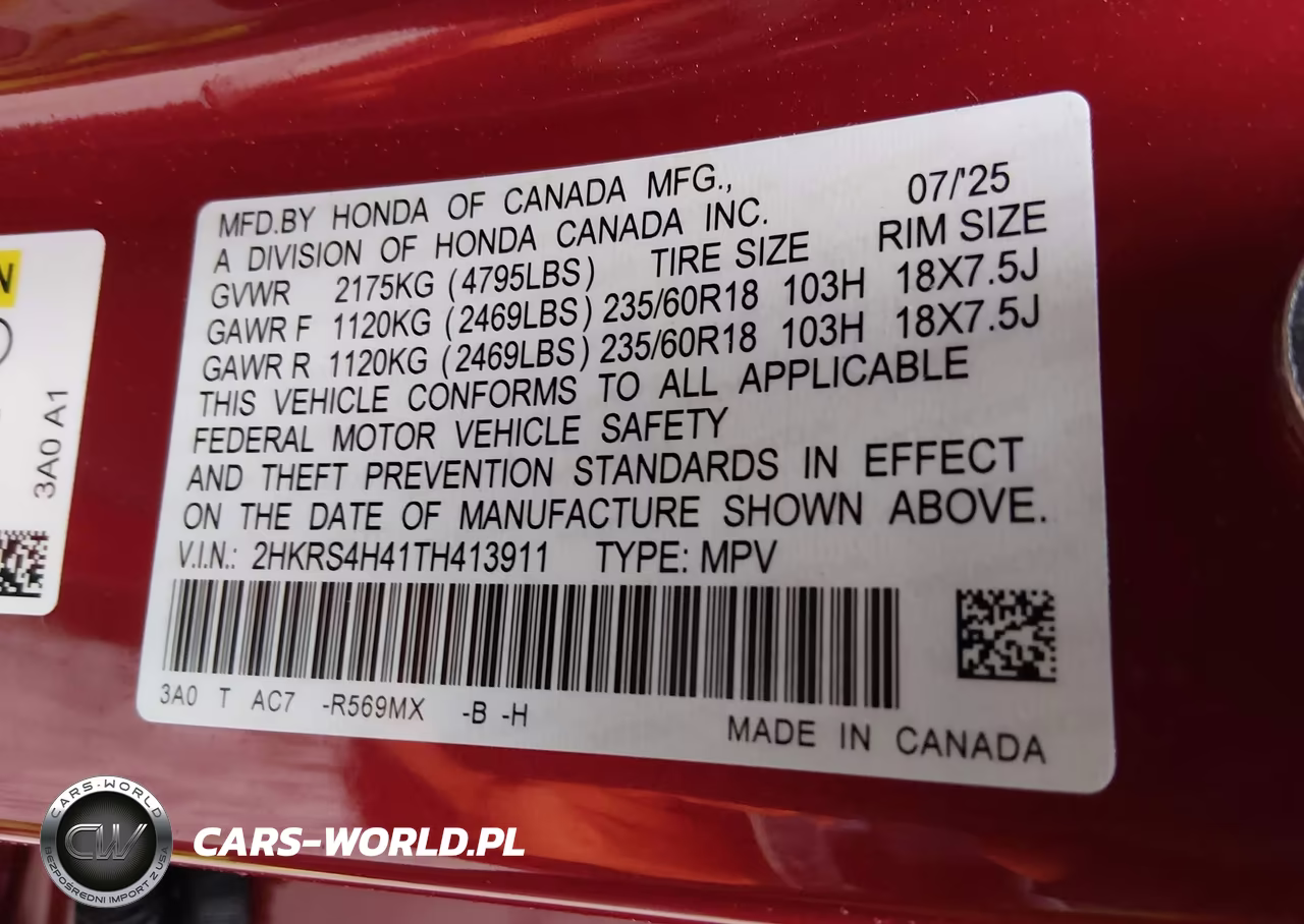 2026 Honda Cr-V Ex Awd VIN:2HKRS4H41TH413911 - 9