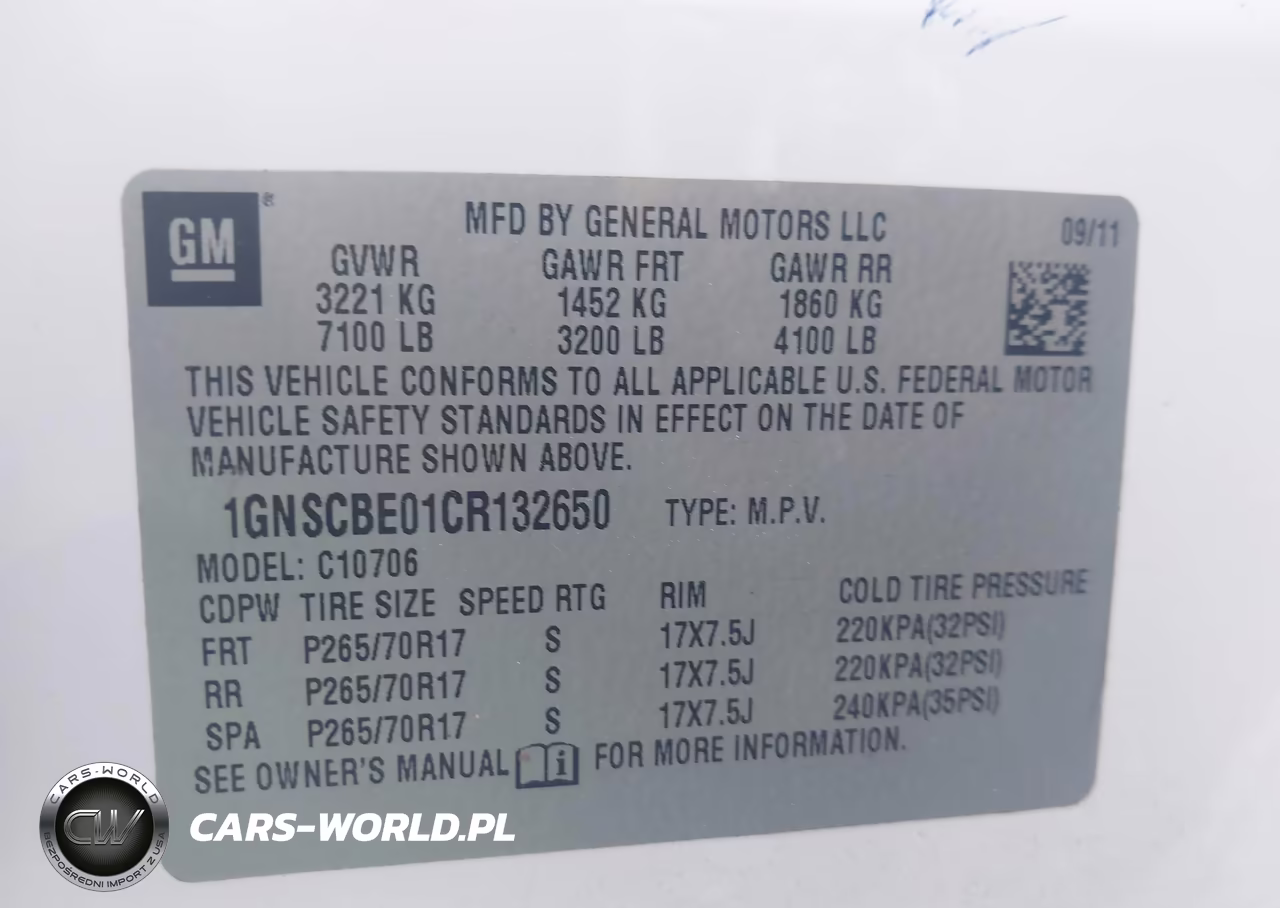 2012 Chevrolet Tahoe Lt VIN:1GNSCBE01CR132650 - 9