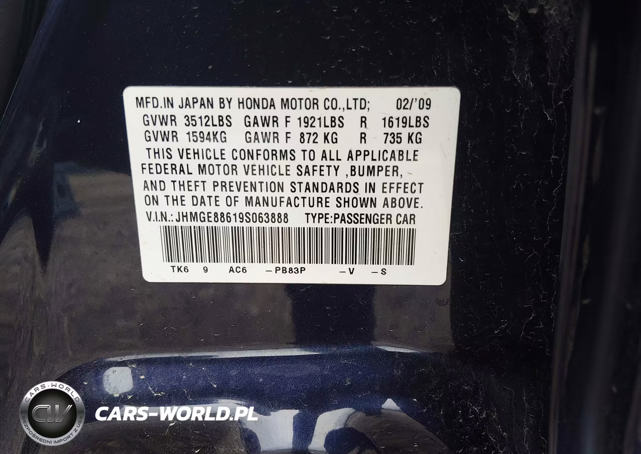 2009 Honda Fit Sport VIN:JHMGE88619S063888 - 9