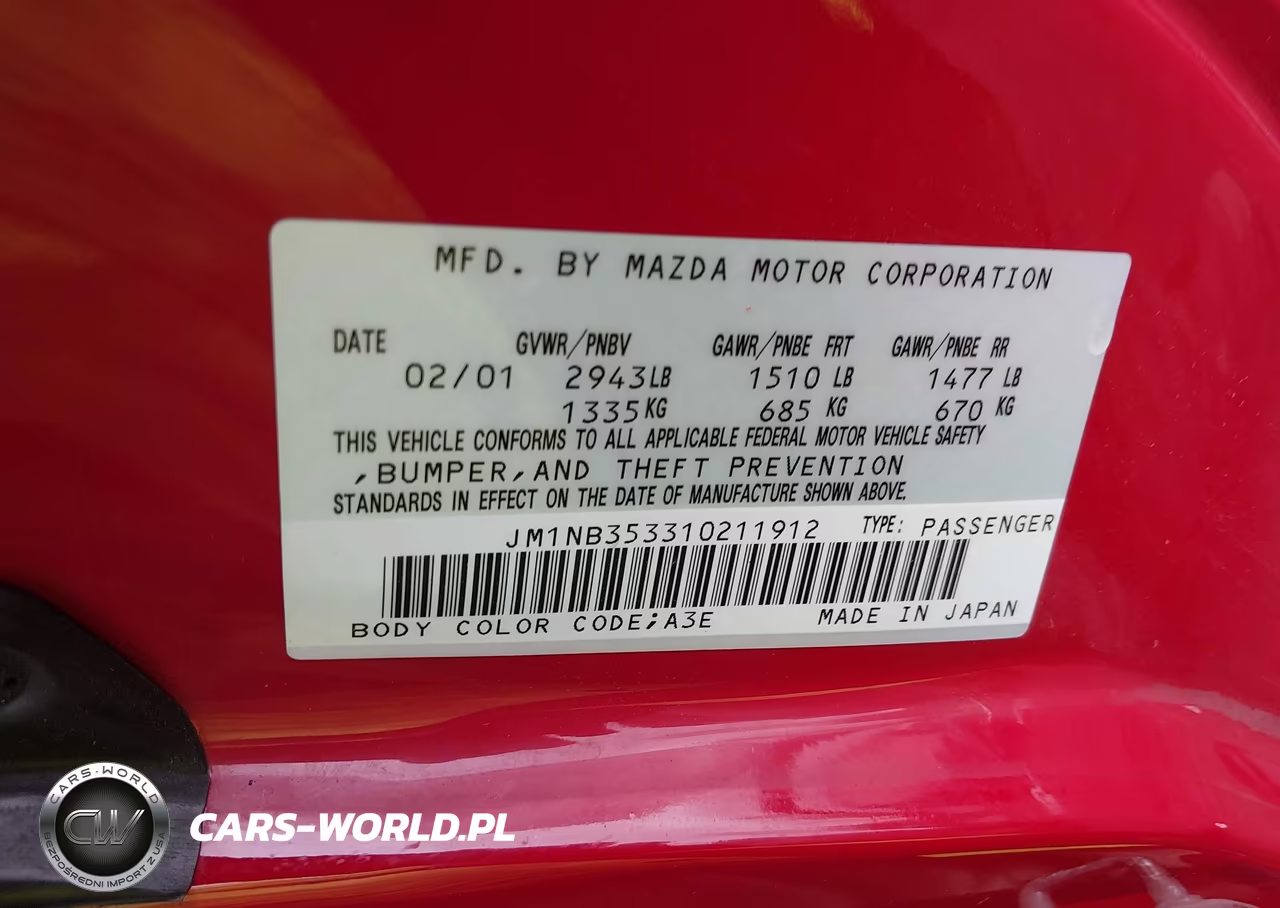 2001 Mazda Mx-5 Miata Ls-Special Edition VIN:JM1NB353310211912 - 9