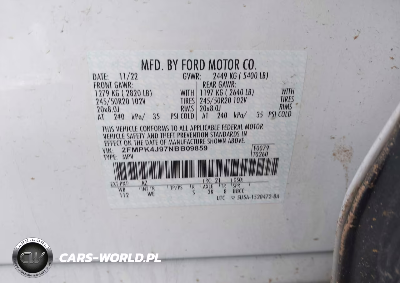 2022 Ford Edge St-Line VIN:2FMPK4J97NBB09859 - 9