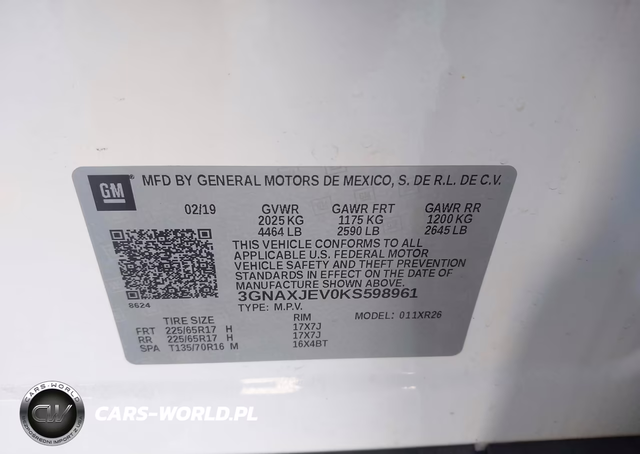 2019 Chevrolet Equinox Lt VIN:3GNAXJEV0KS598961 - 9