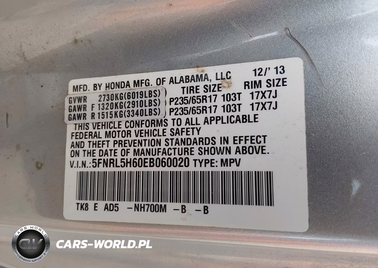 2014 Honda Odyssey Ex-L VIN:5FNRL5H60EB060020 - 9
