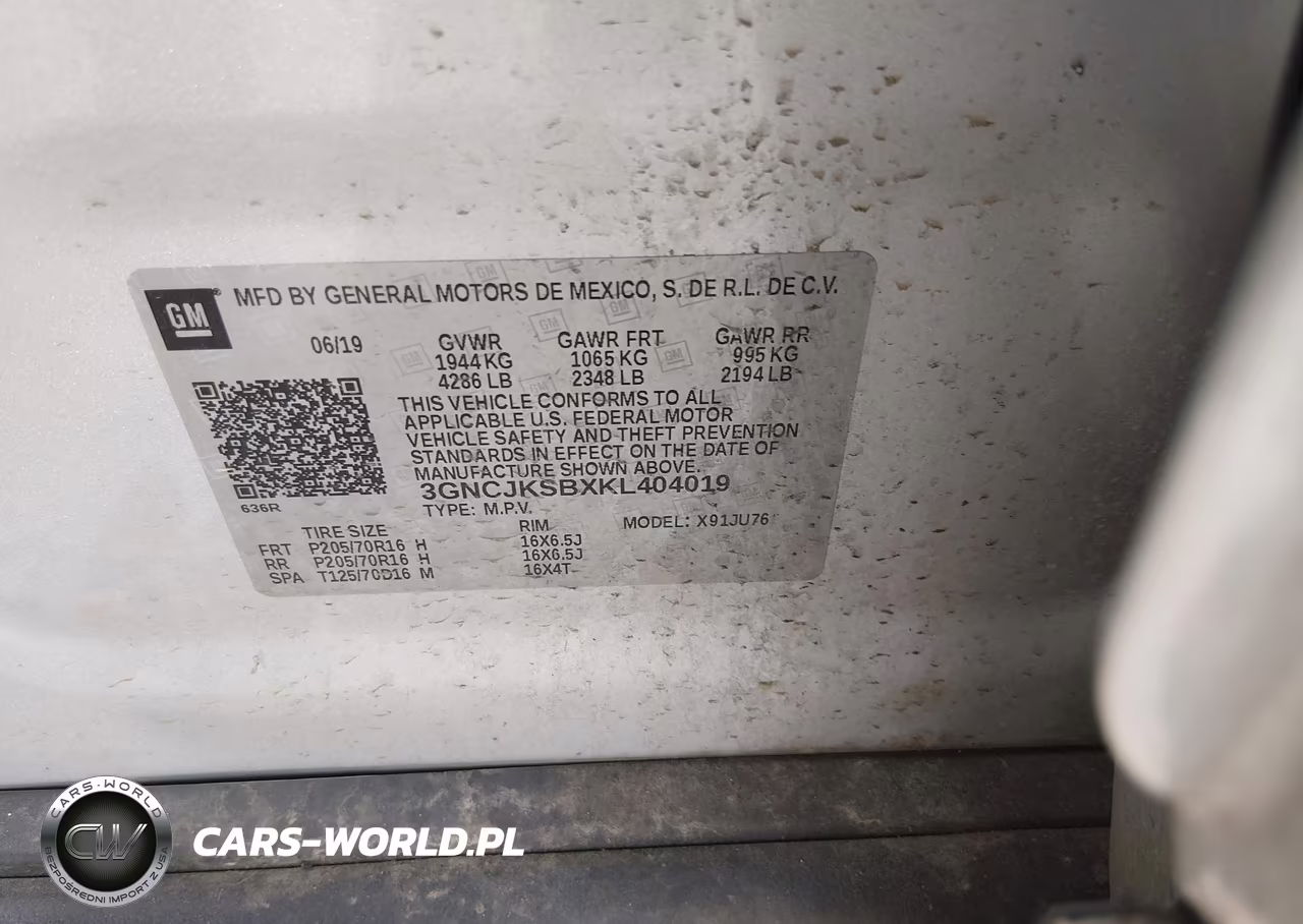 2019 Chevrolet Trax Ls VIN:3GNCJKSBXKL404019 - 9