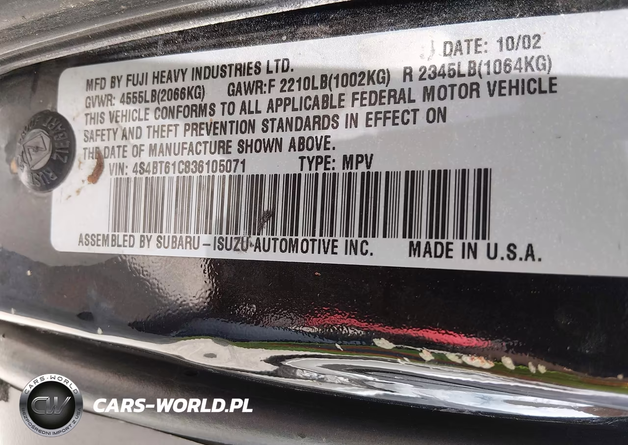 2003 Subaru Baja VIN:4S4BT61C836105071 - 9