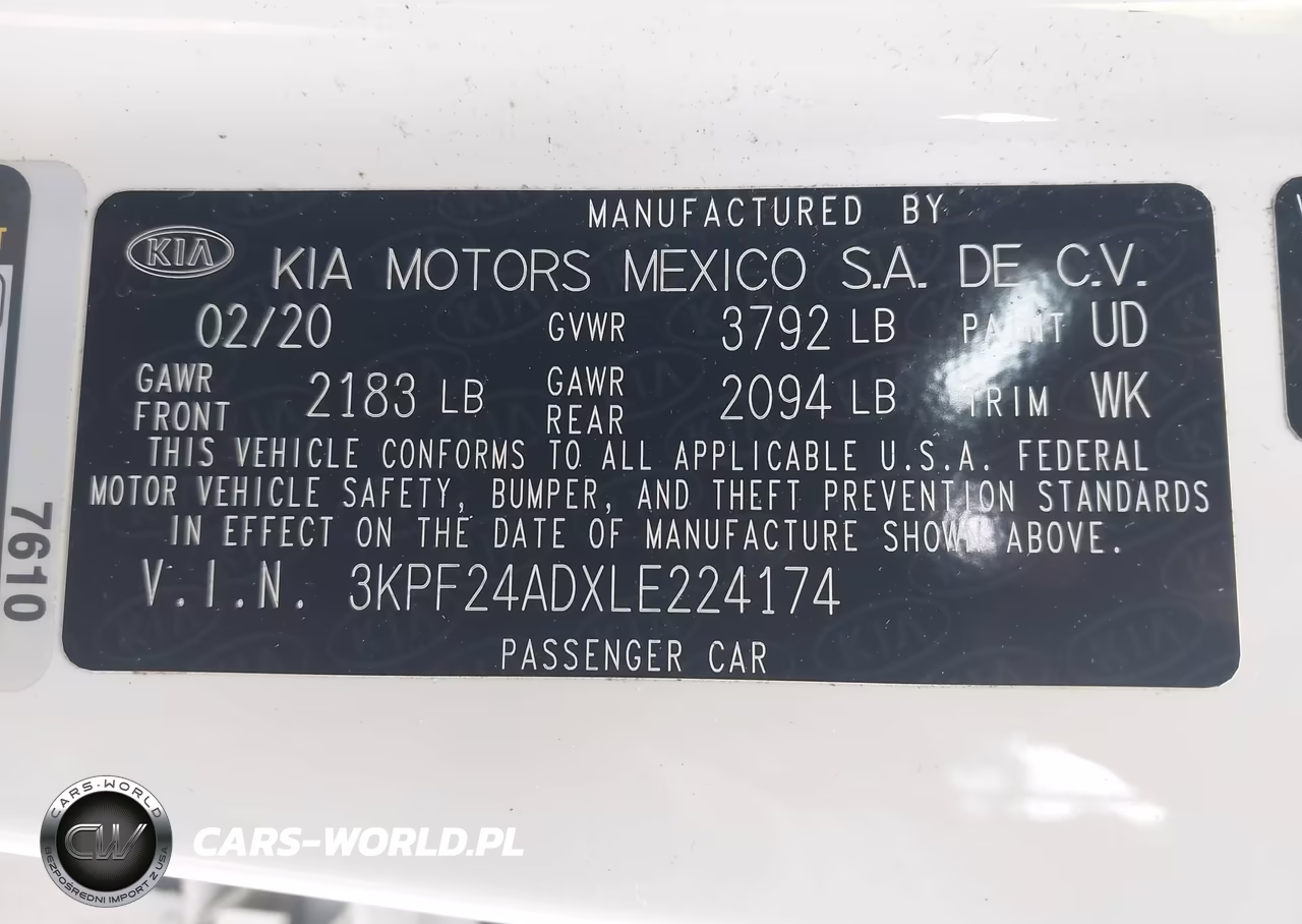 2020 Kia Forte Lxs VIN:3KPF24ADXLE224174 - 9