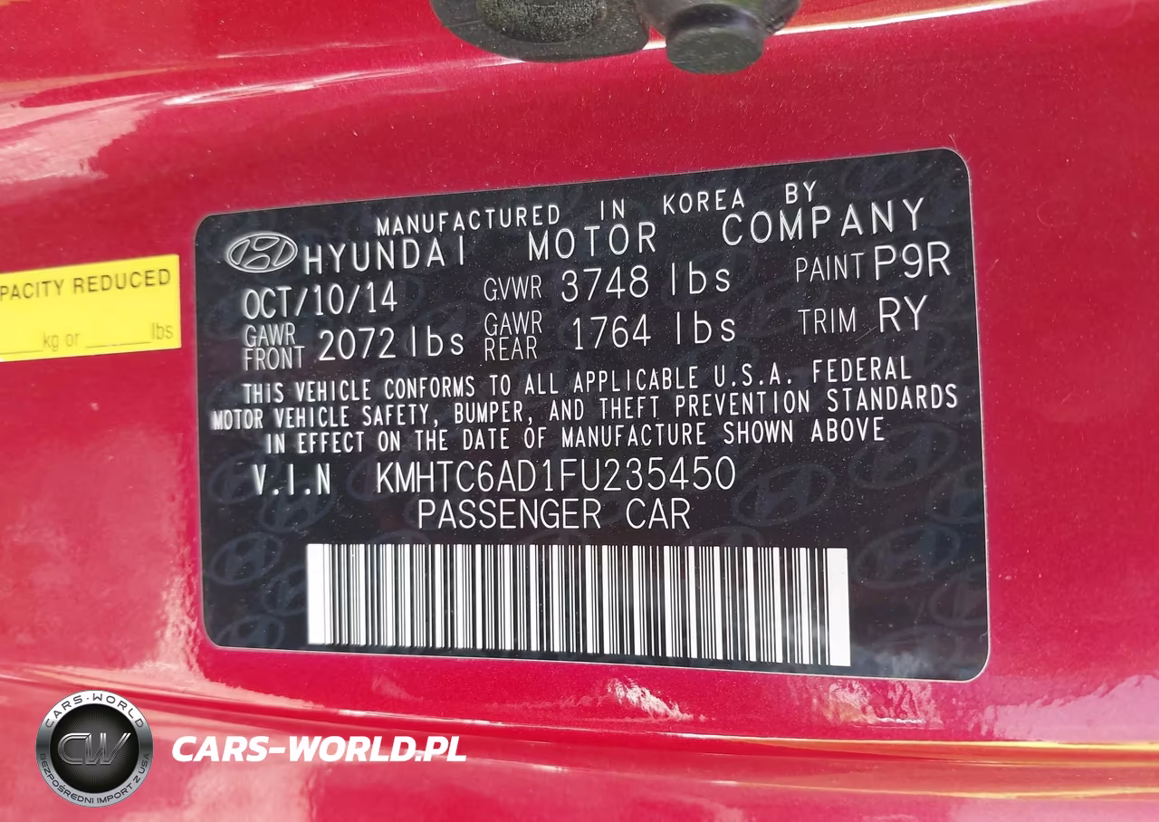 2015 Hyundai Veloster VIN:KMHTC6AD1FU235450 - 9