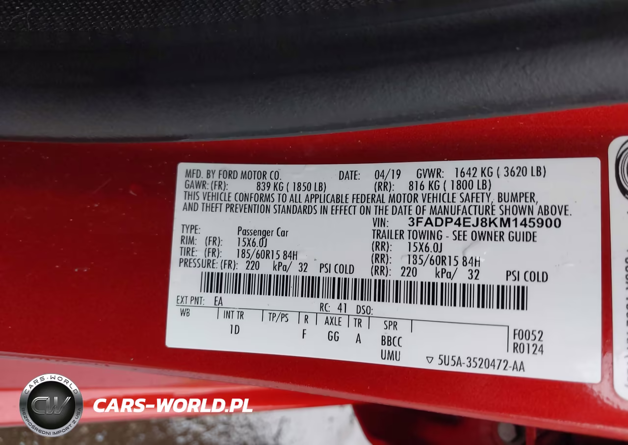 2019 Ford Fiesta Se VIN:3FADP4EJ8KM145900 - 9