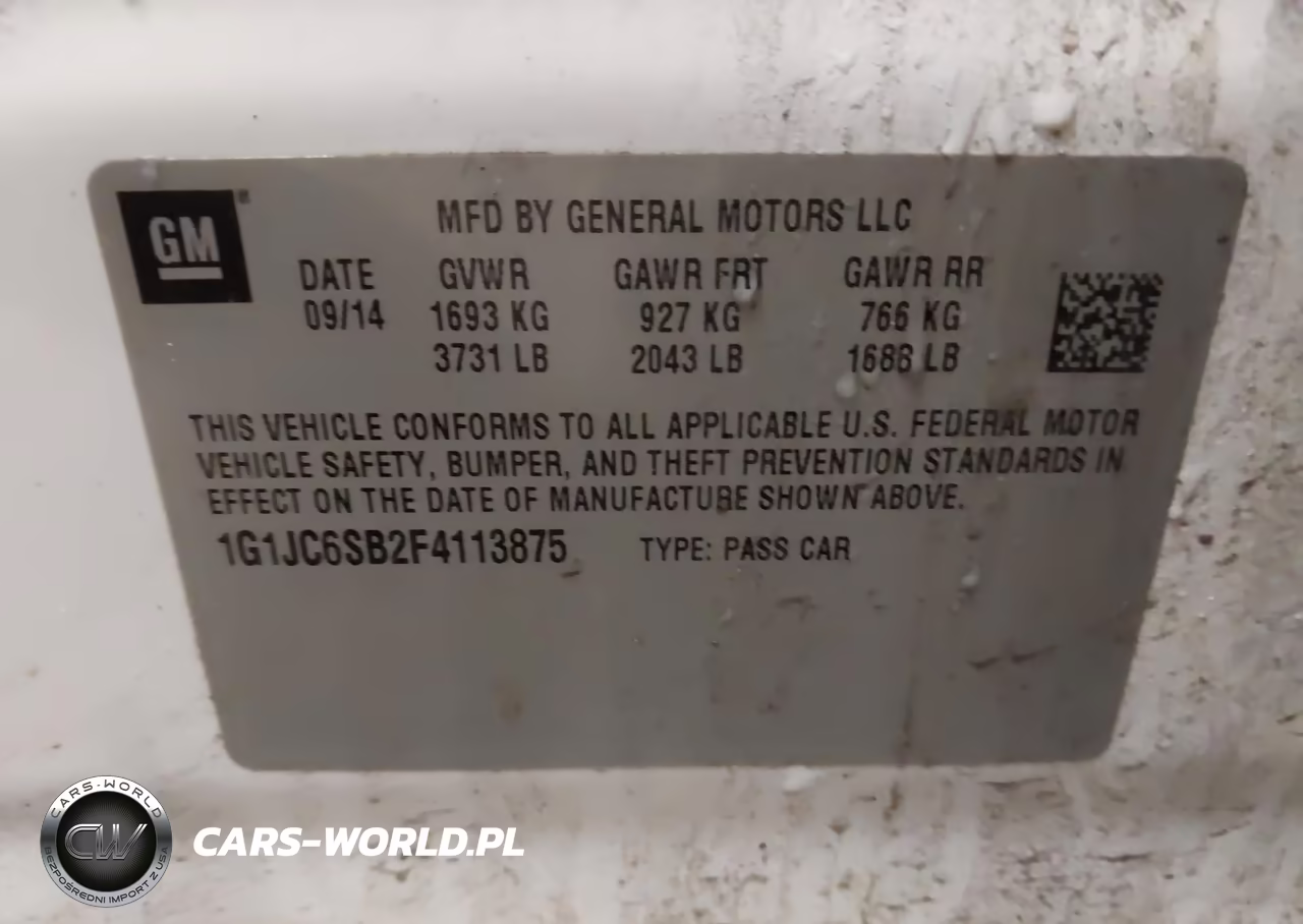 2015 Chevrolet Sonic Lt Auto VIN:1G1JC6SB2F4113875 - 9