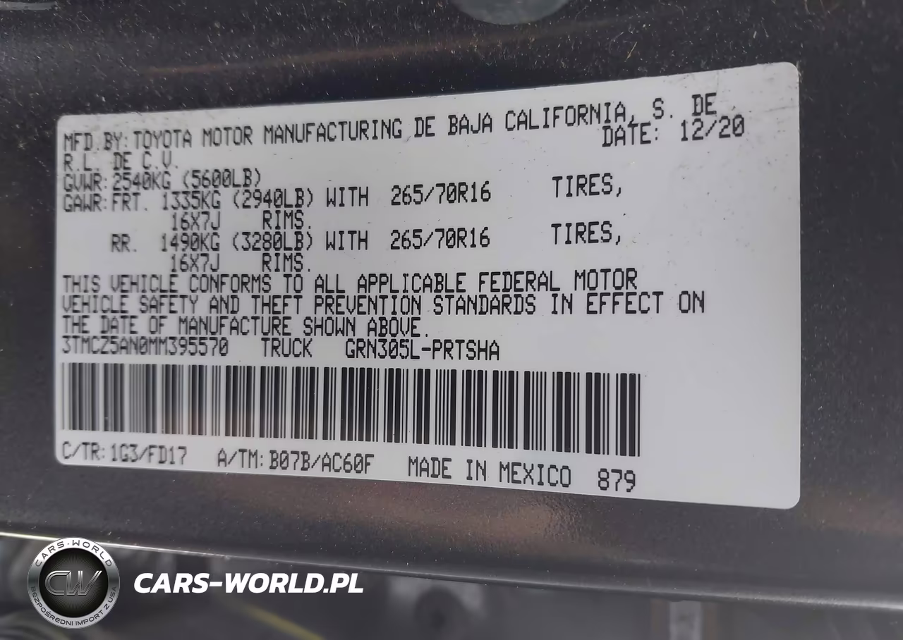 2021 Toyota Tacoma Trd Off-Road VIN:3TMCZ5AN0MM395570 - 9