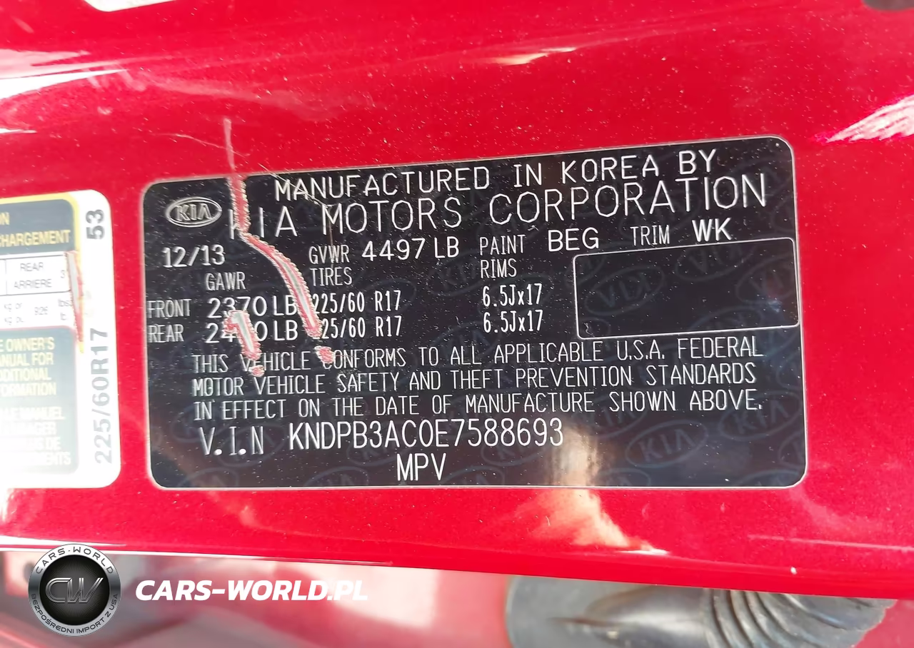 2014 Kia Sportage Lx VIN:KNDPB3AC0E7588693 - 9
