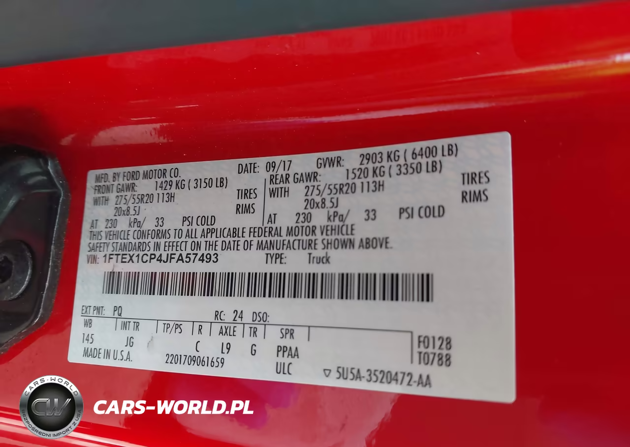 2018 Ford F-150 Xl VIN:1FTEX1CP4JFA57493 - 9