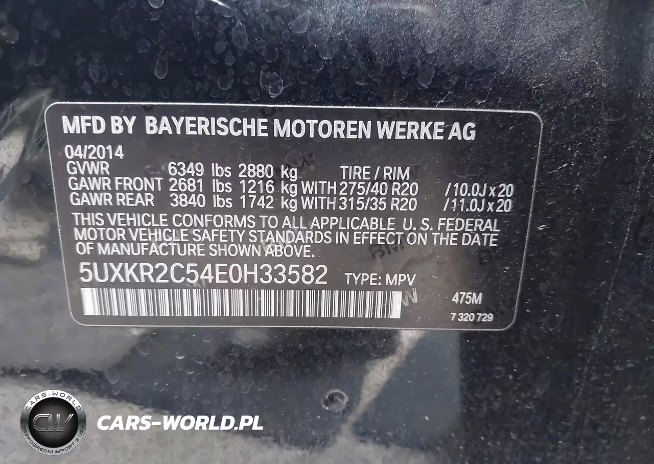 2014 BMW X5 Sdrive35I VIN:5UXKR2C54E0H33582 - 9