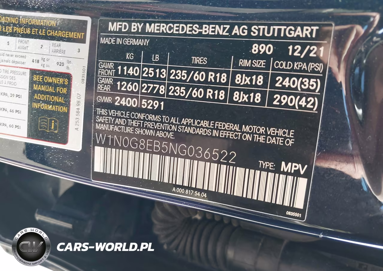 2022 Mercedes-Benz Glc 300 4Matic Suv VIN:W1N0G8EB5NG036522 - 9