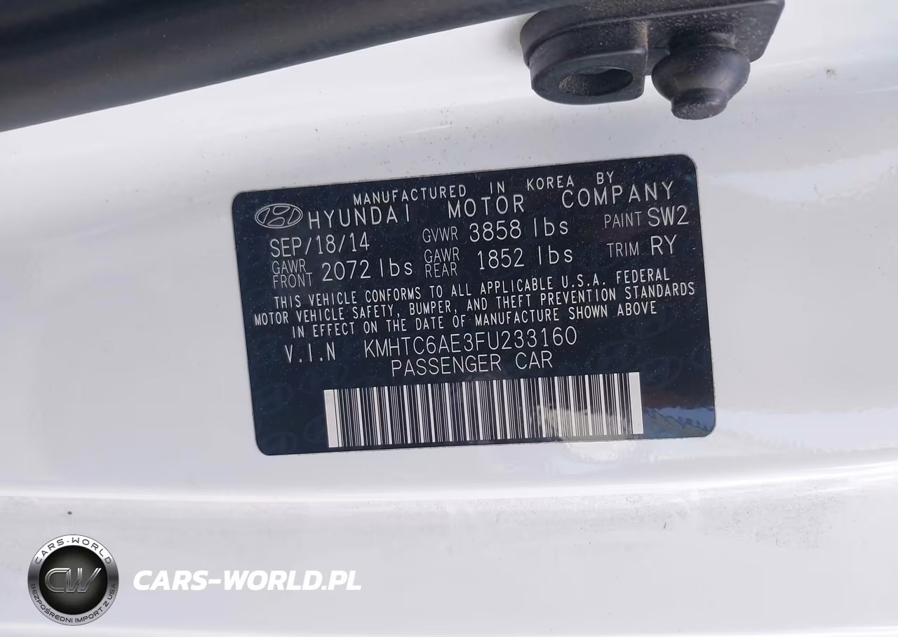 2015 Hyundai Veloster Turbo VIN:KMHTC6AE3FU233160 - 9