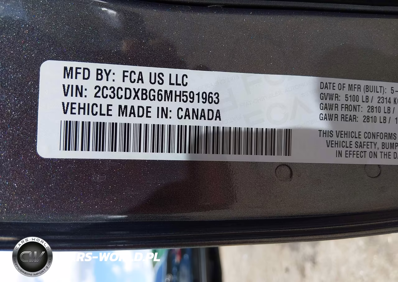 2021 Dodge Charger Sxt Rwd VIN:2C3CDXBG6MH591963 - 9