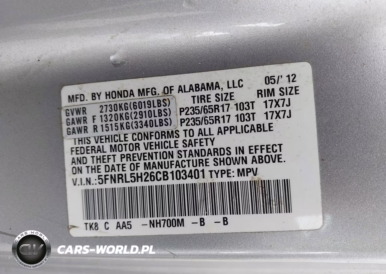 2012 Honda Odyssey Lx VIN:5FNRL5H26CB103401 - 9