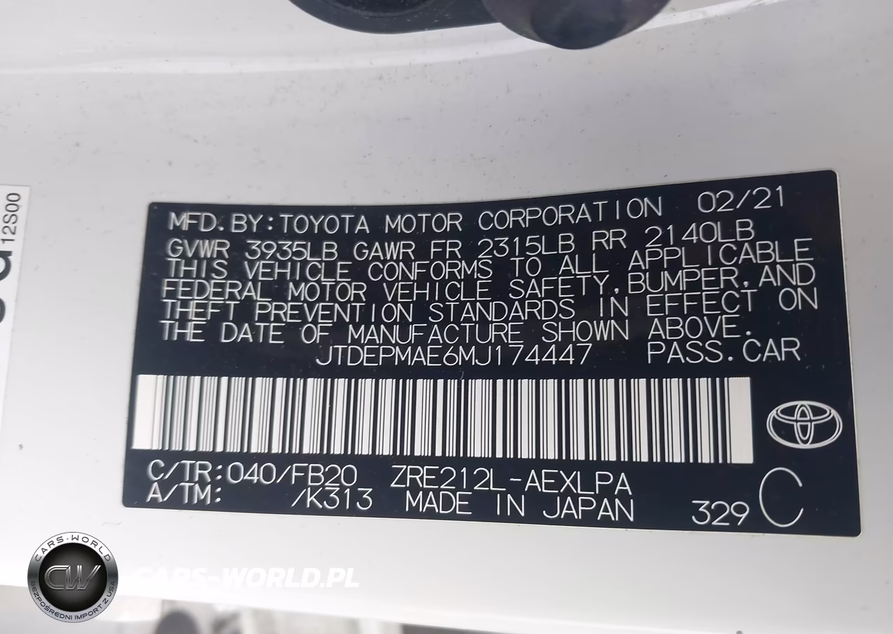 2021 Toyota Corolla Le VIN:JTDEPMAE6MJ174447 - 9