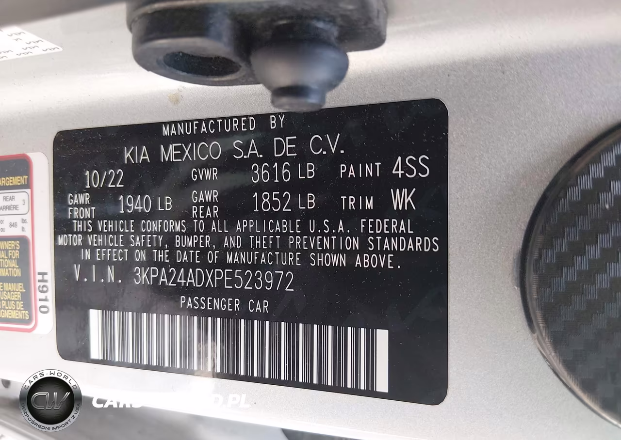 2023 Kia Rio S VIN:3KPA24ADXPE523972 - 9