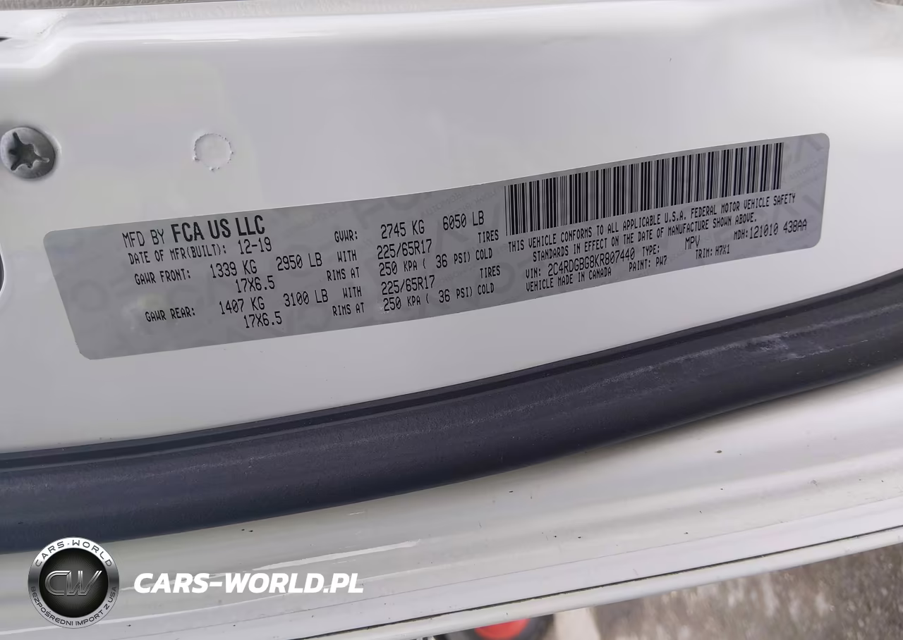 2019 Dodge Grand Caravan Se VIN:2C4RDGBG8KR807440 - 9