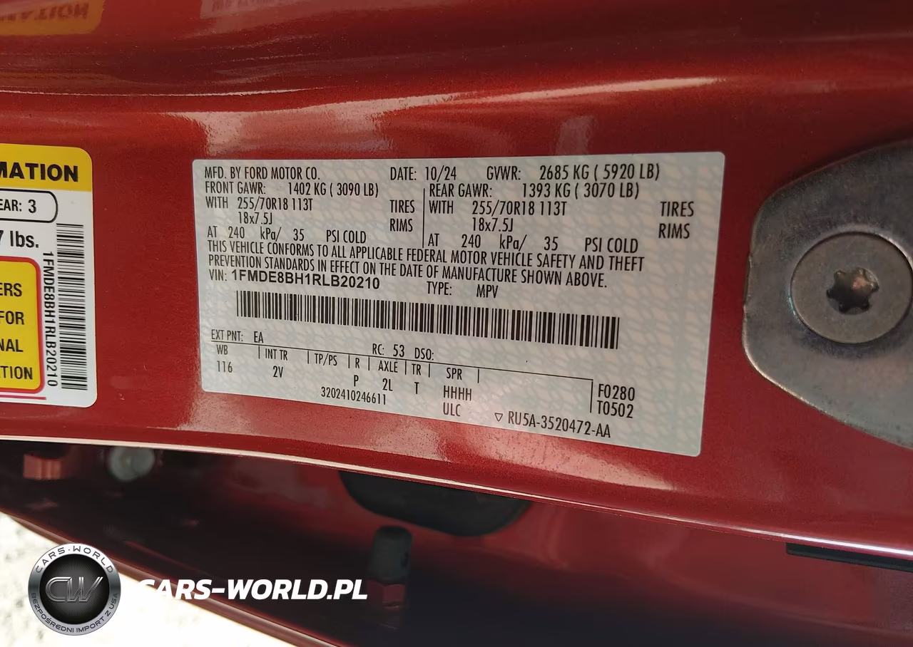 2024 Ford Bronco Outer Banks VIN:1FMDE8BH1RLB20210 - 9