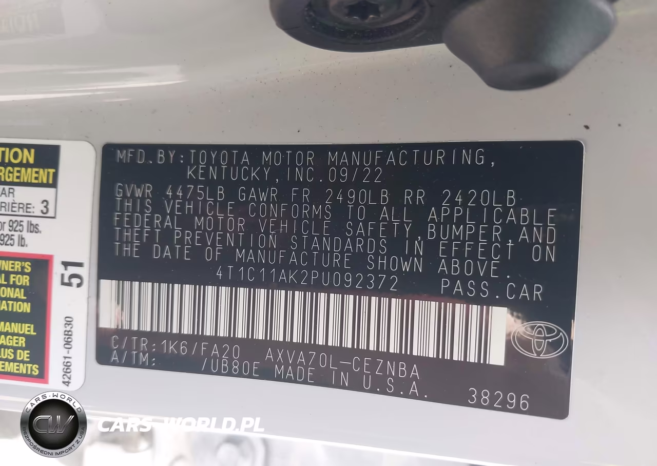 2023 Toyota Camry Le VIN:4T1C11AK2PU092372 - 9