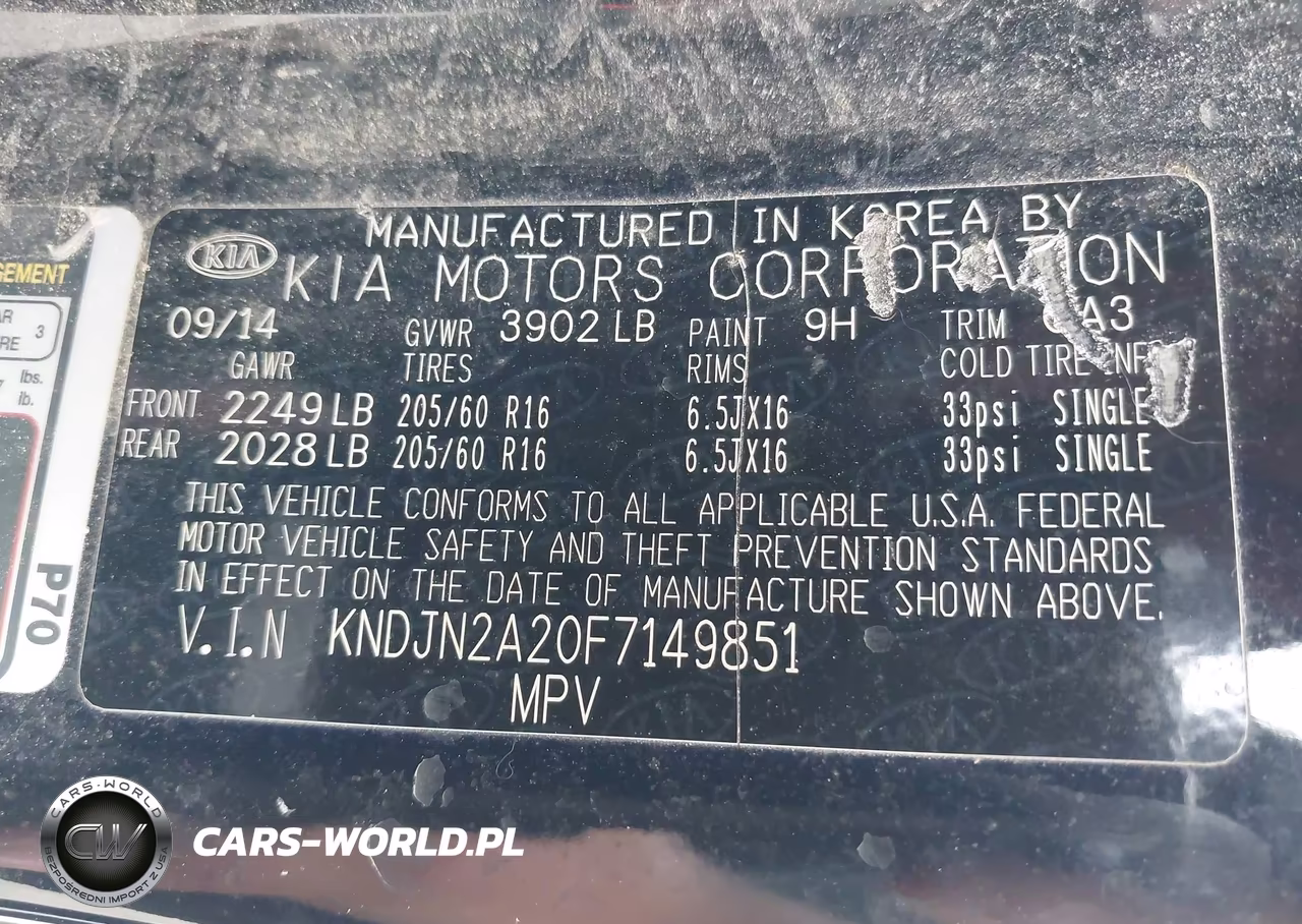 2015 Kia Soul VIN:KNDJN2A20F7149851 - 9