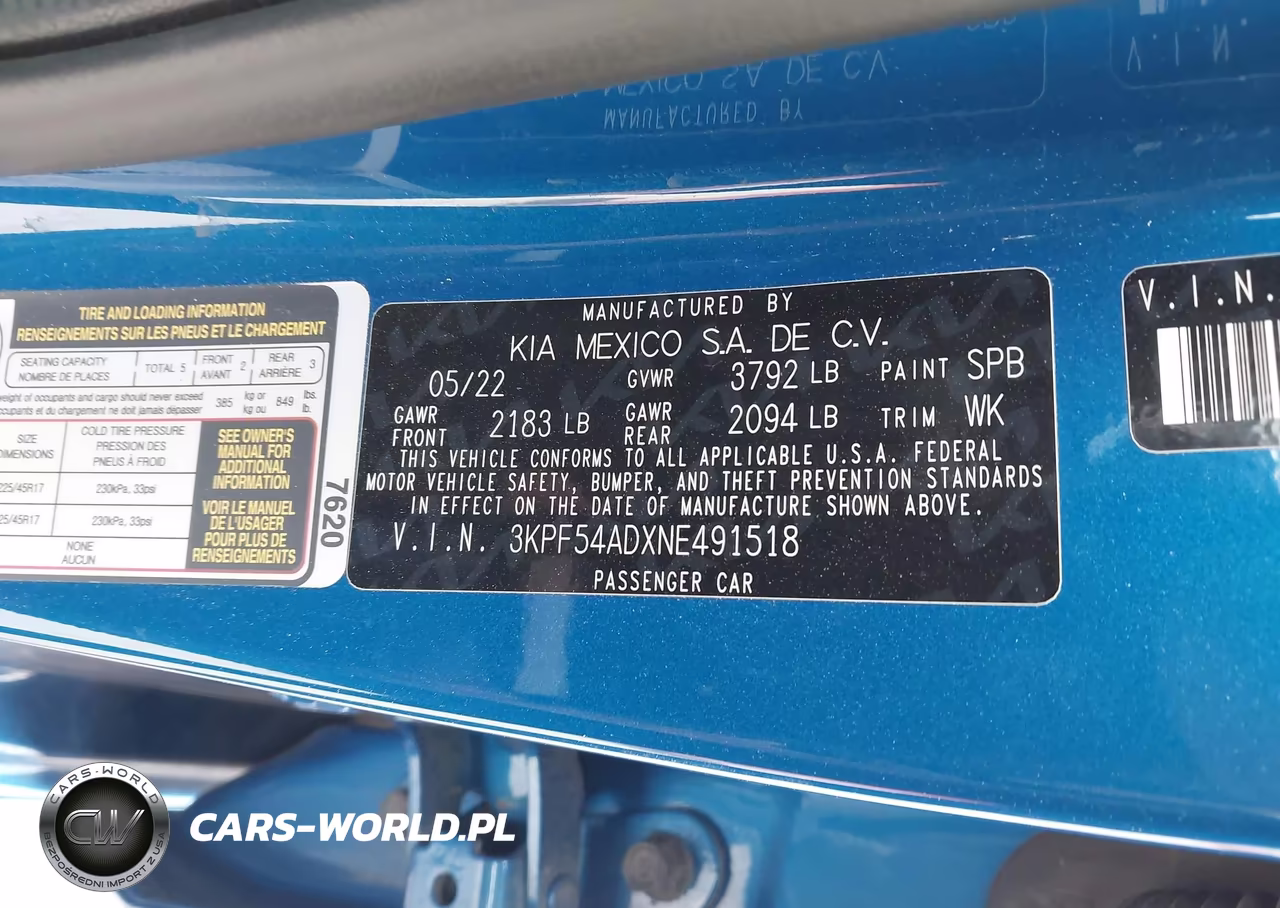 2022 Kia Forte Gt-Line VIN:3KPF54ADXNE491518 - 9
