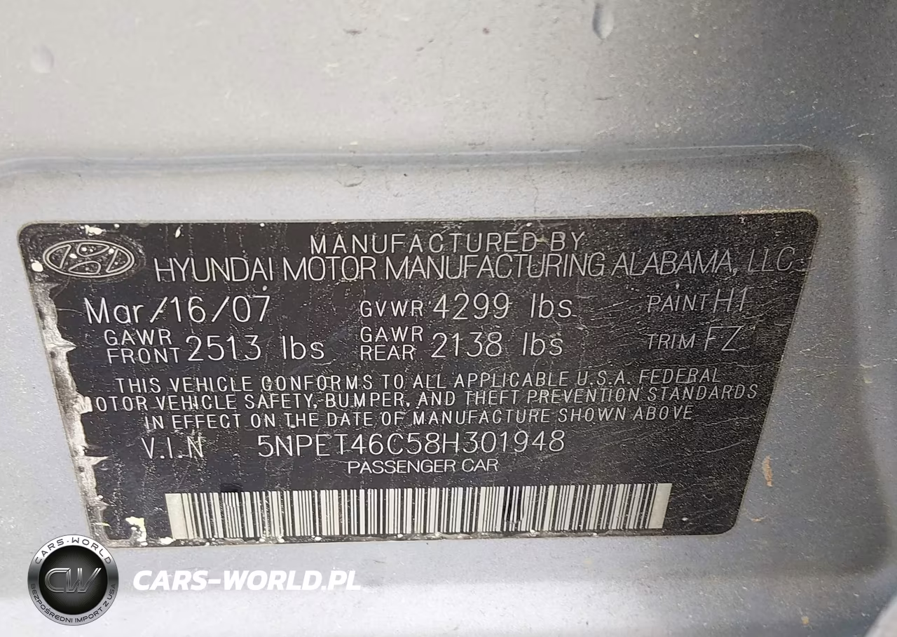 2008 Hyundai Sonata Gls VIN:5NPET46C58H301948 - 9