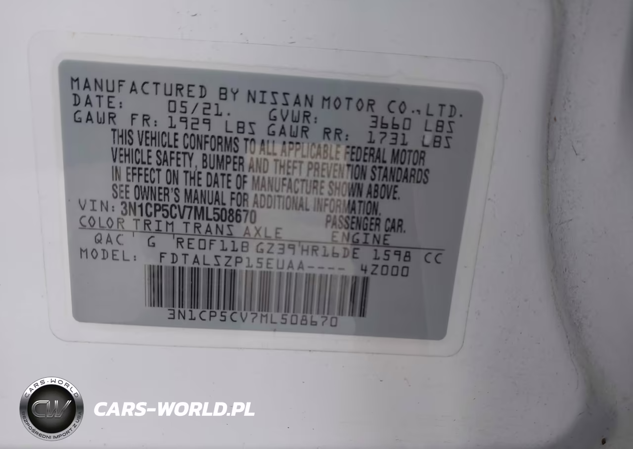 2021 Nissan Kicks Sv Xtronic Cvt VIN:3N1CP5CV7ML508670 - 9