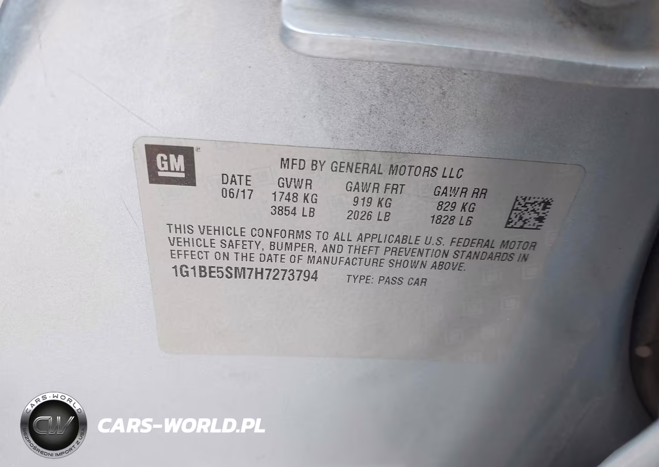 2017 Chevrolet Cruze Lt Auto VIN:1G1BE5SM7H7273794 - 9