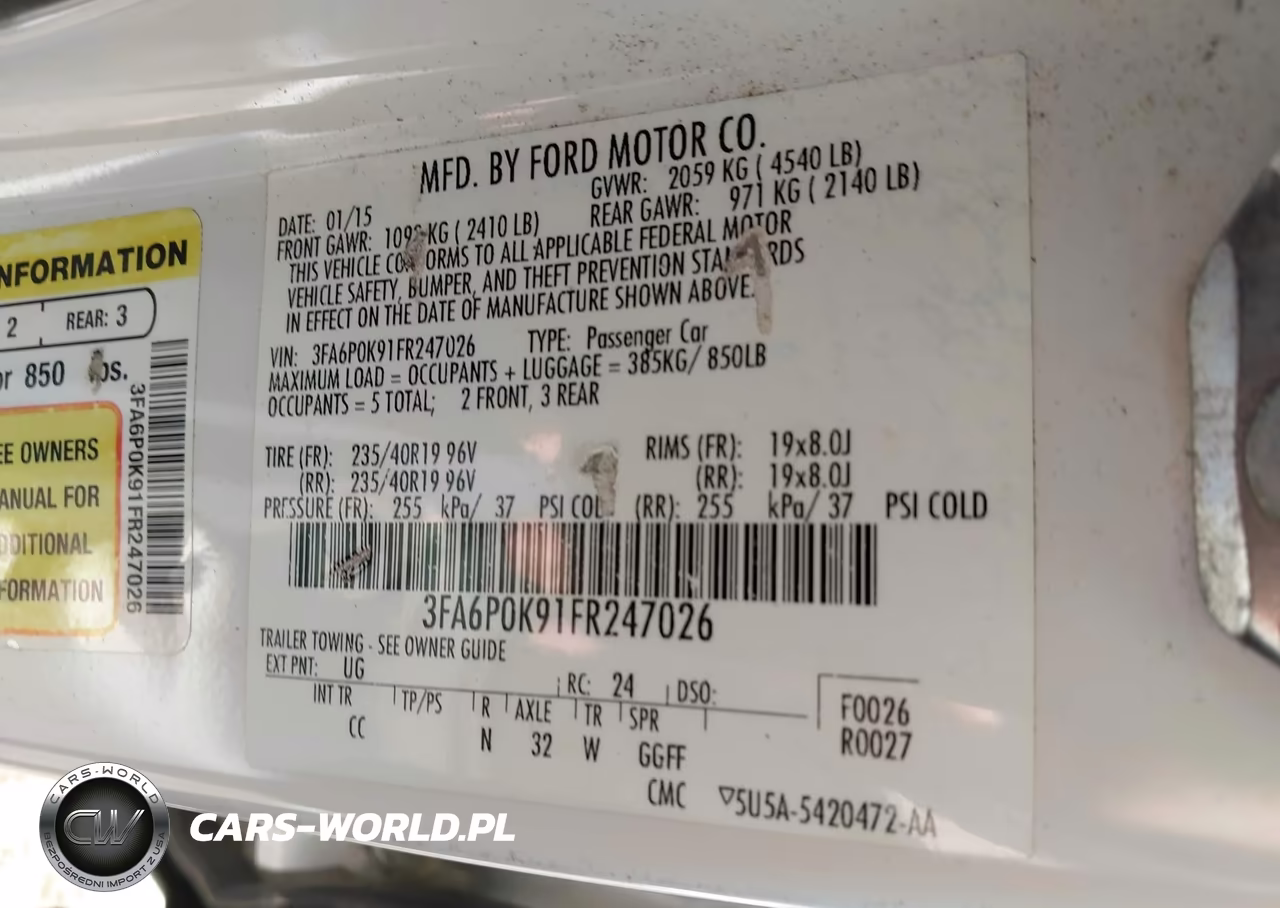 2015 Ford Fusion Titanium VIN:3FA6P0K91FR247026 - 9