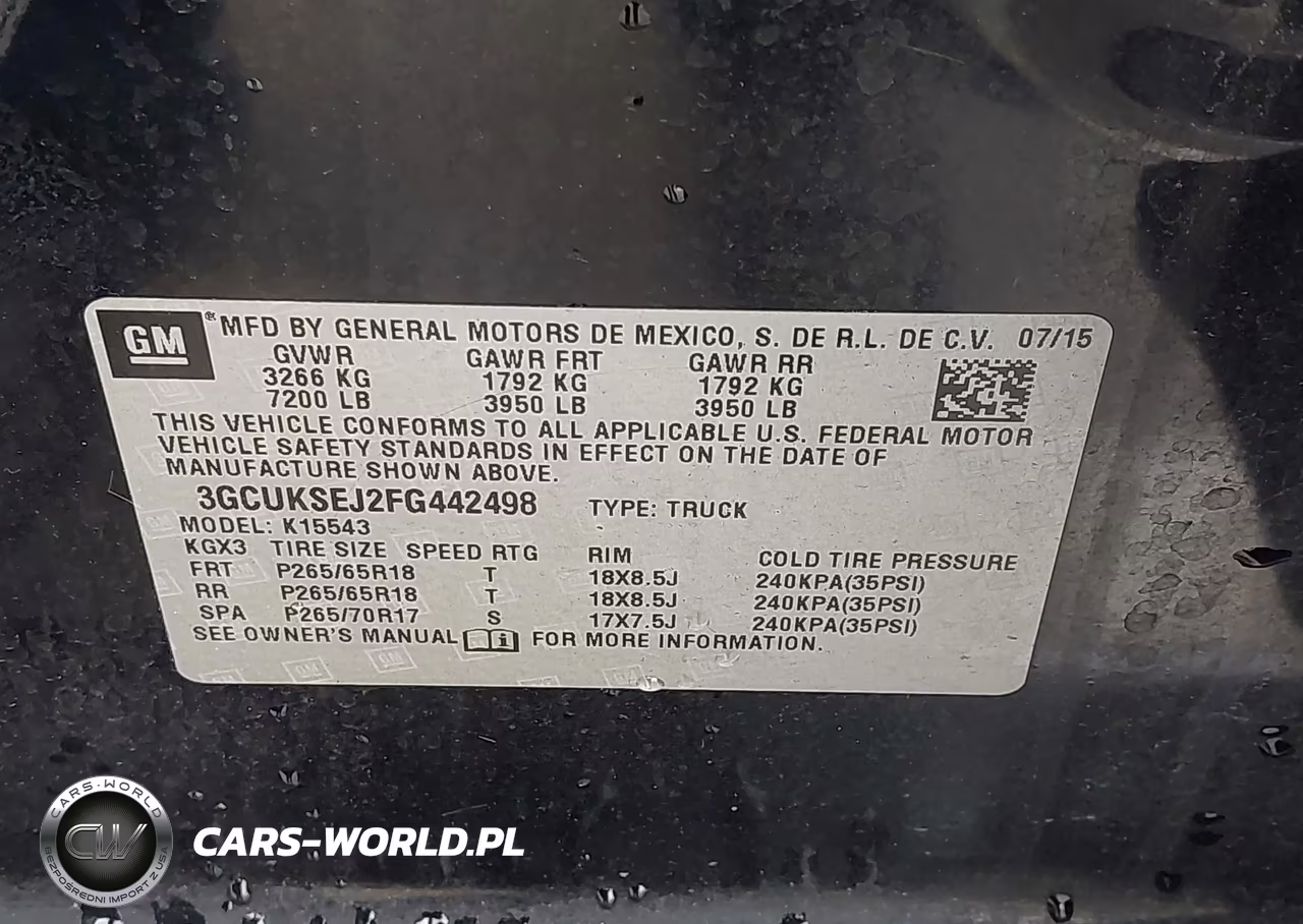 2015 Chevrolet Silverado 1500 2Lz VIN:3GCUKSEJ2FG442498 - 9